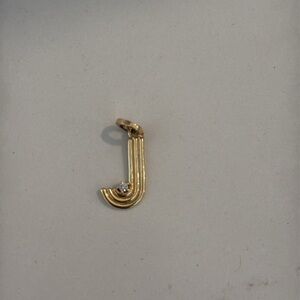 Adina Reyter groovy charm letter “J” gold